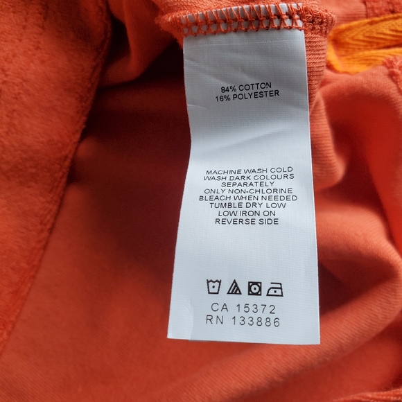 Joe Fresh Men's Terry Polo Short Sleeve, Orange, L - Picture 4 of 4